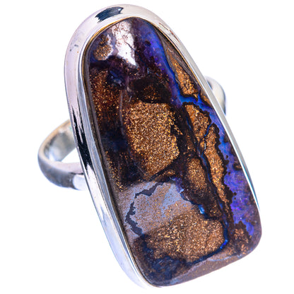 Large Boulder Opal Ring Size 7.75 (925 Sterling Silver) R143051
