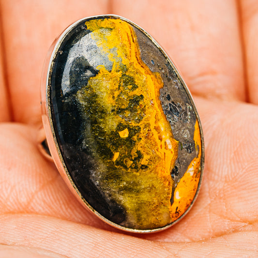 Premium Bumblebee Jasper Ring Size 7 (.925 Sterling Silver)
