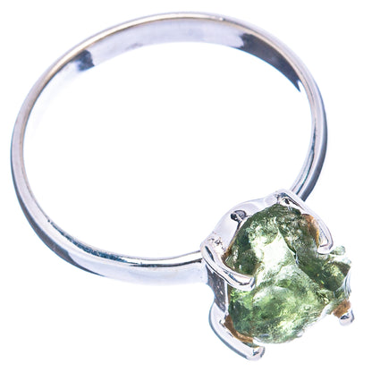 Rare Moldavite Ring Size 8.75 (.925 Sterling Silver)
