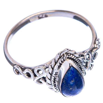 Lapis Lazuli Dainty Ring Size 6.5 (925 Sterling Silver) R1208