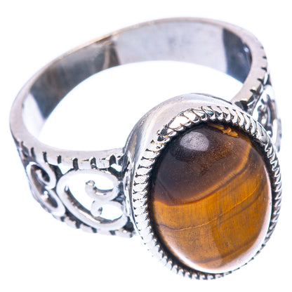 Tiger Eye 925 Sterling Silver Ring Size 7.75 (925 Sterling Silver) R5412