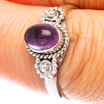 Amethyst Dainty Ring Size 6.75 (925 Sterling Silver) R6003