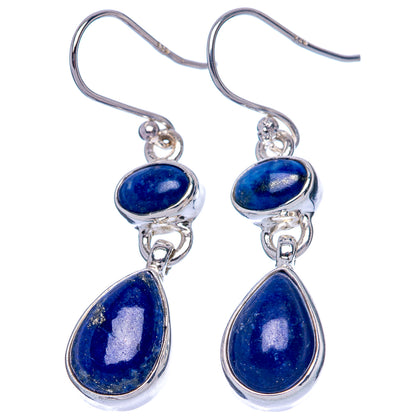 Lapis Lazuli Earrings 1 1/2" (925 Sterling Silver) E433315