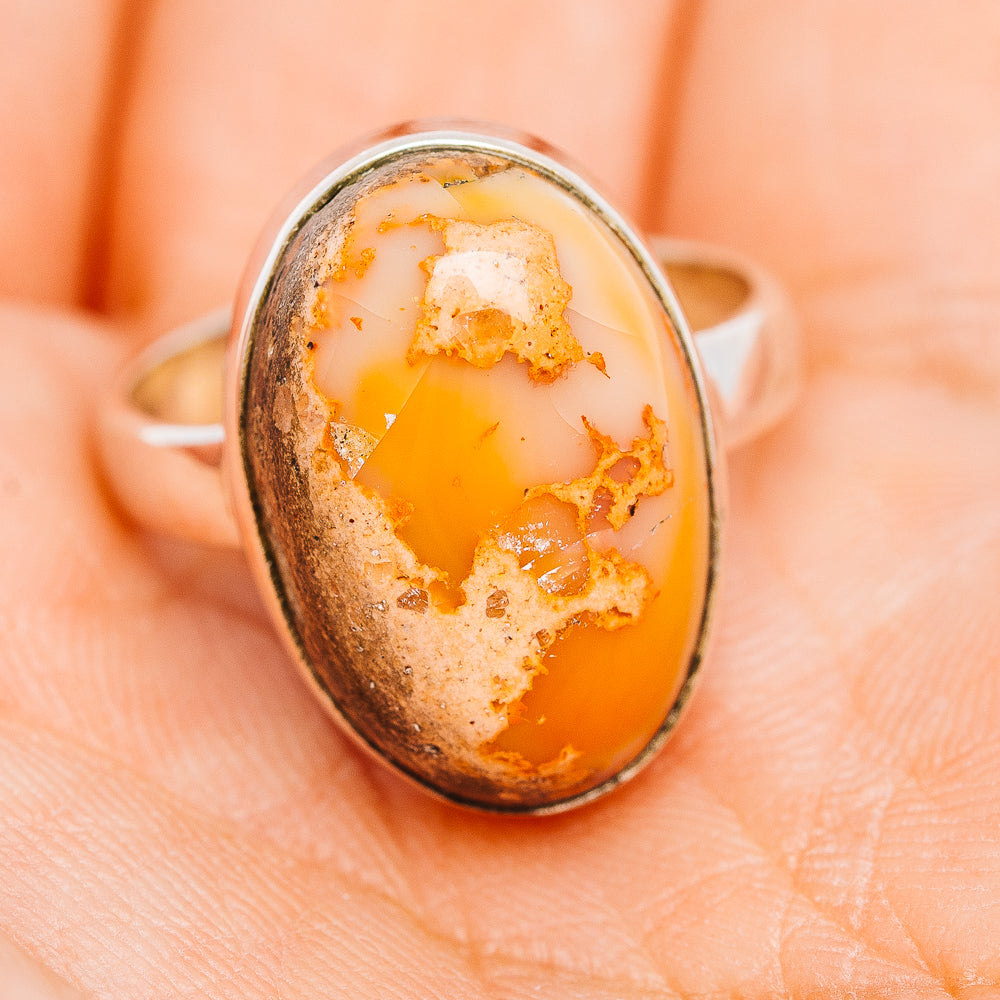 Mexican Fire Opal Ring Size 7.75 (.925 Sterling Silver)