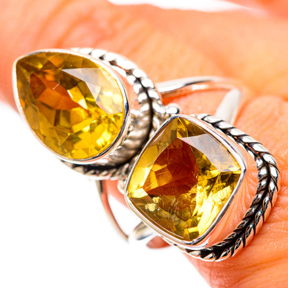 Large Faceted Citrine Ring Size 10.5 (925 Sterling Silver) RING139313