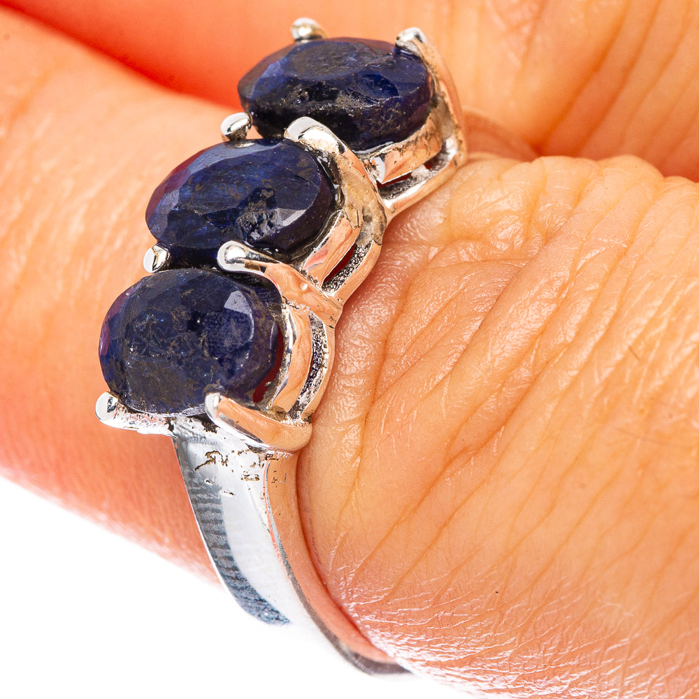 Blue Sillimanite Dainty Ring Size 6.75 (925 Sterling Silver) R5183