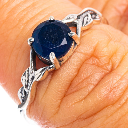 Blue Quartz Dainty Ring Size 6.75 (.925 Sterling Silver)