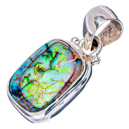 Rare Sterling Opal Pendant 1 1/8" (925 Sterling Silver) P42969
