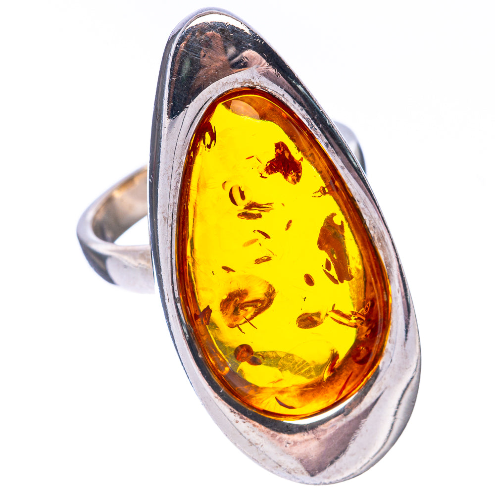 Baltic Amber Ring Size 7.5 (925 Sterling Silver) R1876