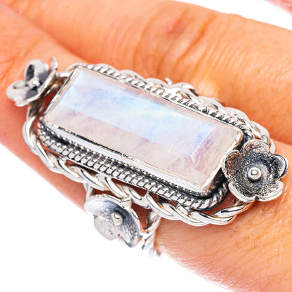 Signature Rainbow Moonstone Ring Size 7 (925 Sterling Silver) R2570