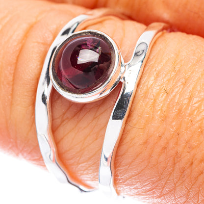 Garnet Dainty Ring Size 8 (925 Sterling Silver) R5854