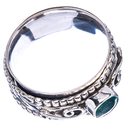 Premium Zambian Emerald Ring Size 10 (.925 Sterling Silver)