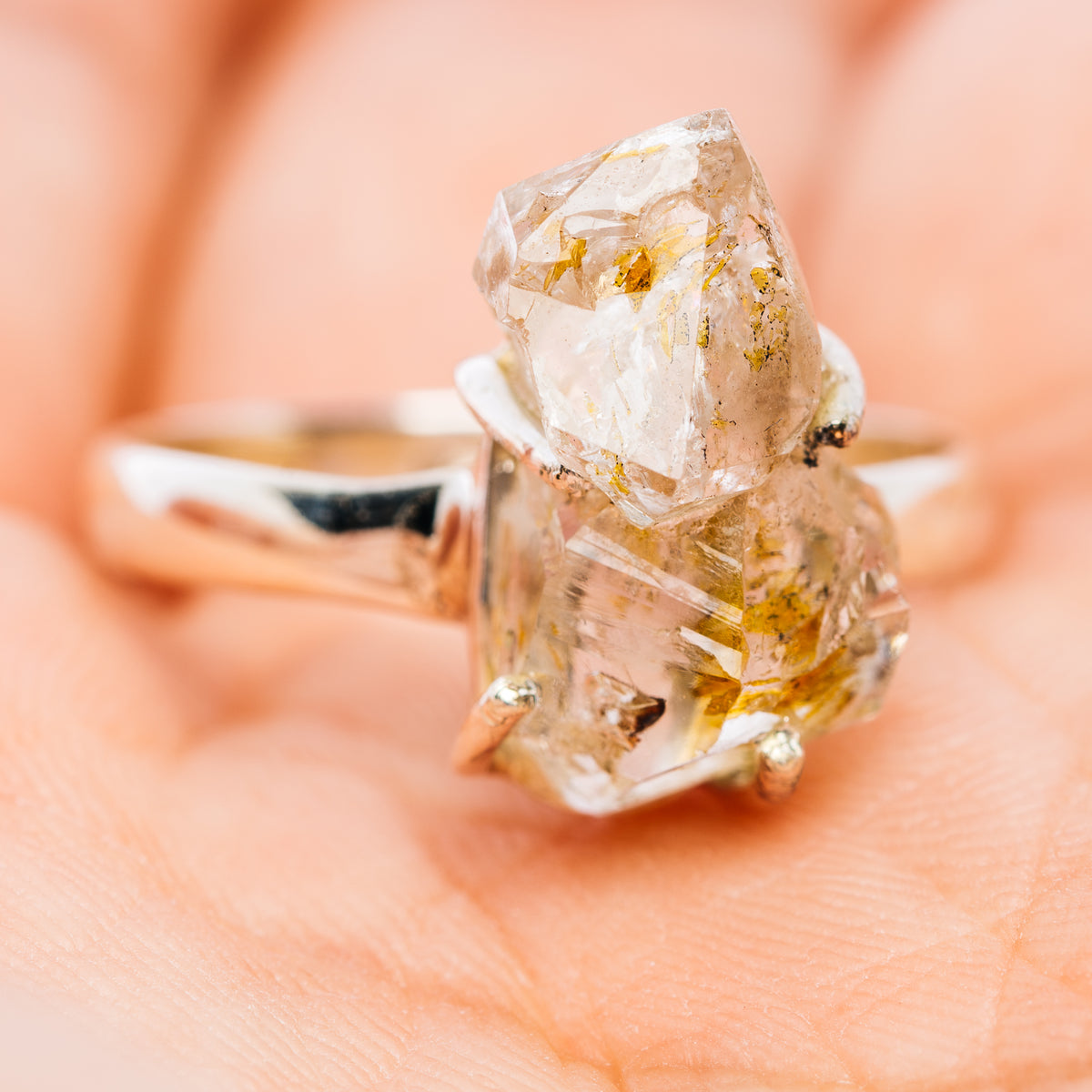 Petroleum Quartz Ring Size 9.5 (.925 Sterling Silver)