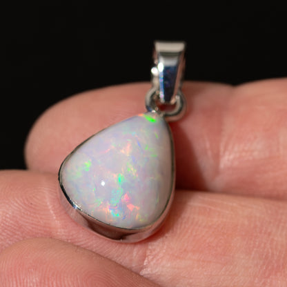 Premium Ethiopian Opal Pendant 1 1/8" (.925 Sterling Silver)