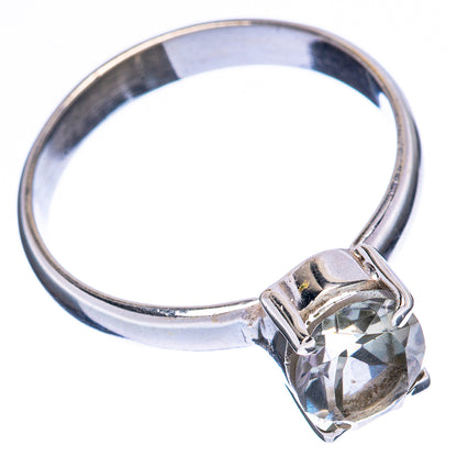 Value Faceted Green Amethyst Ring Size 8.75 (925 Sterling Silver) R3298