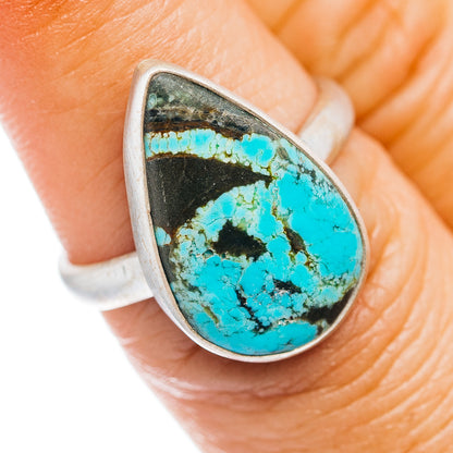 Number 8 Mine Turquoise Ring Size 7 (.925 Sterling Silver)