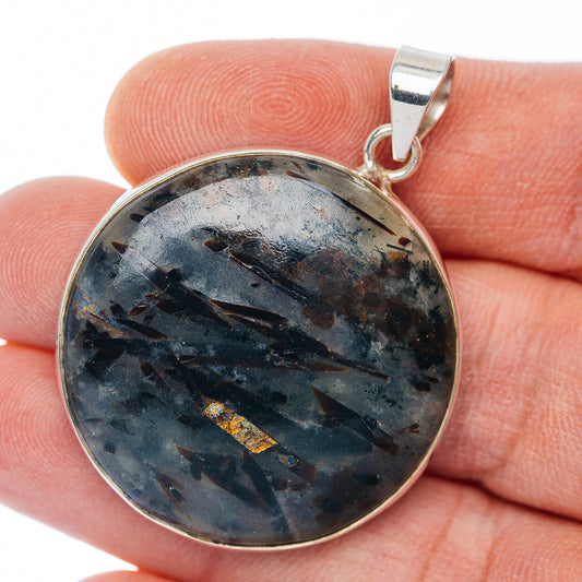 Premium Astrophyllite Pendant 1 3/4" (.925 Sterling Silver)