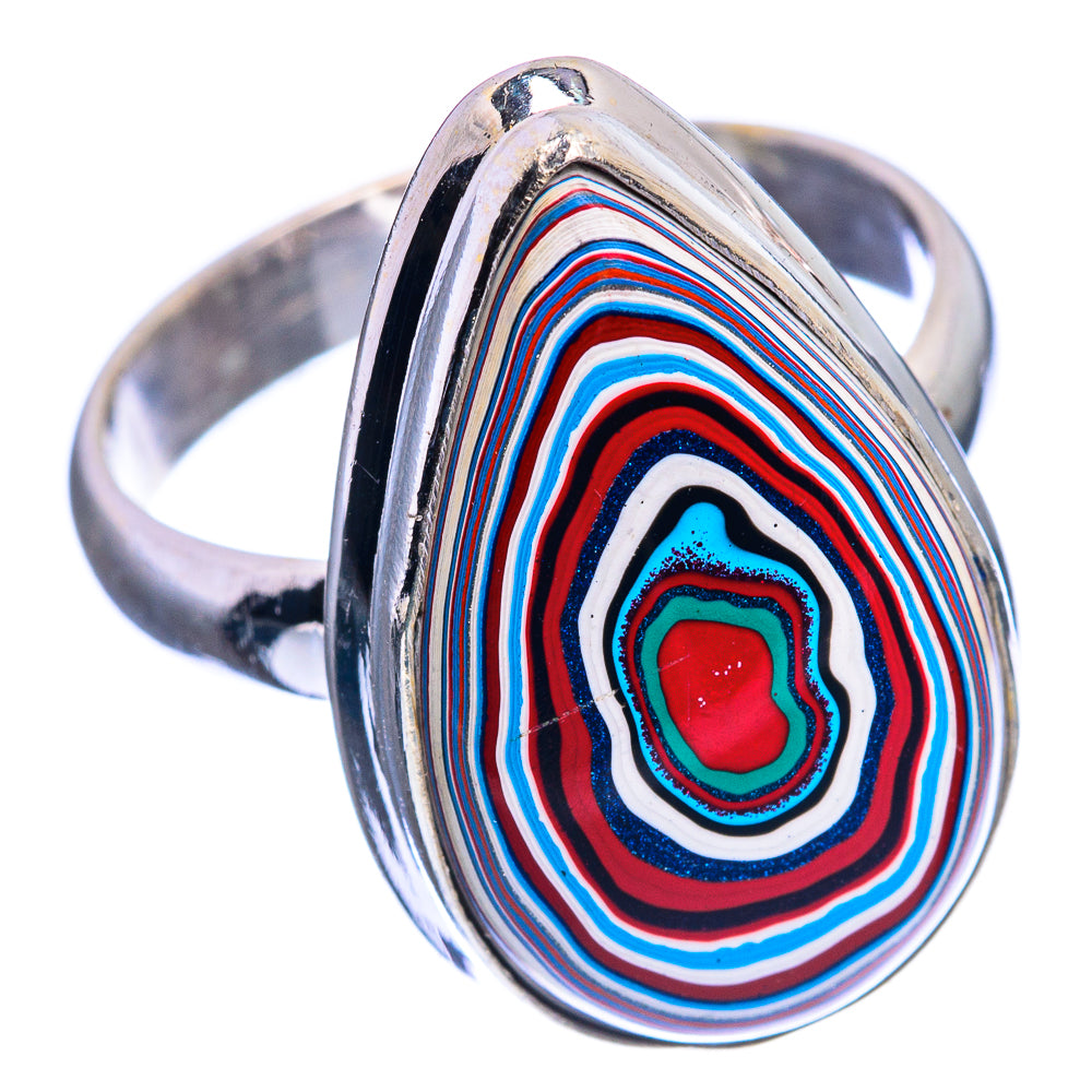 Fordite Ring Size 8.5 (925 Sterling Silver) R142425
