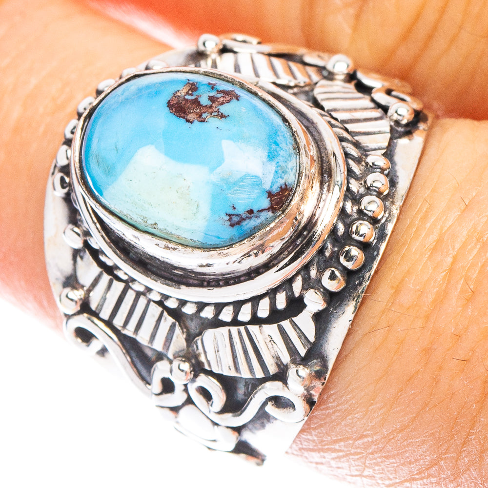 Rare Golden Hills Turquoise Ring Size 8 (925 Sterling Silver) R6670