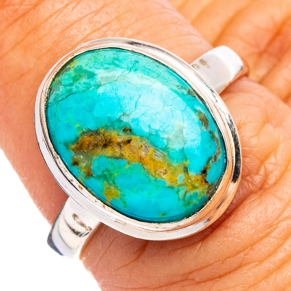 Rare Kingman Turquoise Ring Size 6.75 (.925 Sterling Silver)
