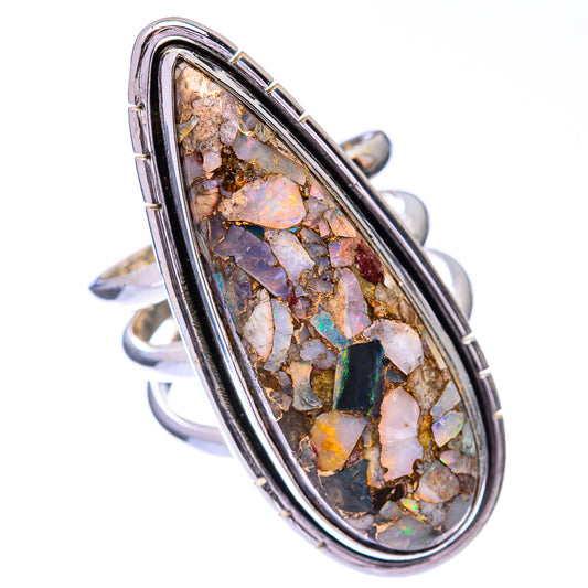 Large Brecciated Ethiopian Opal Ring Size 6.25 (925 Sterling Silver) R140820