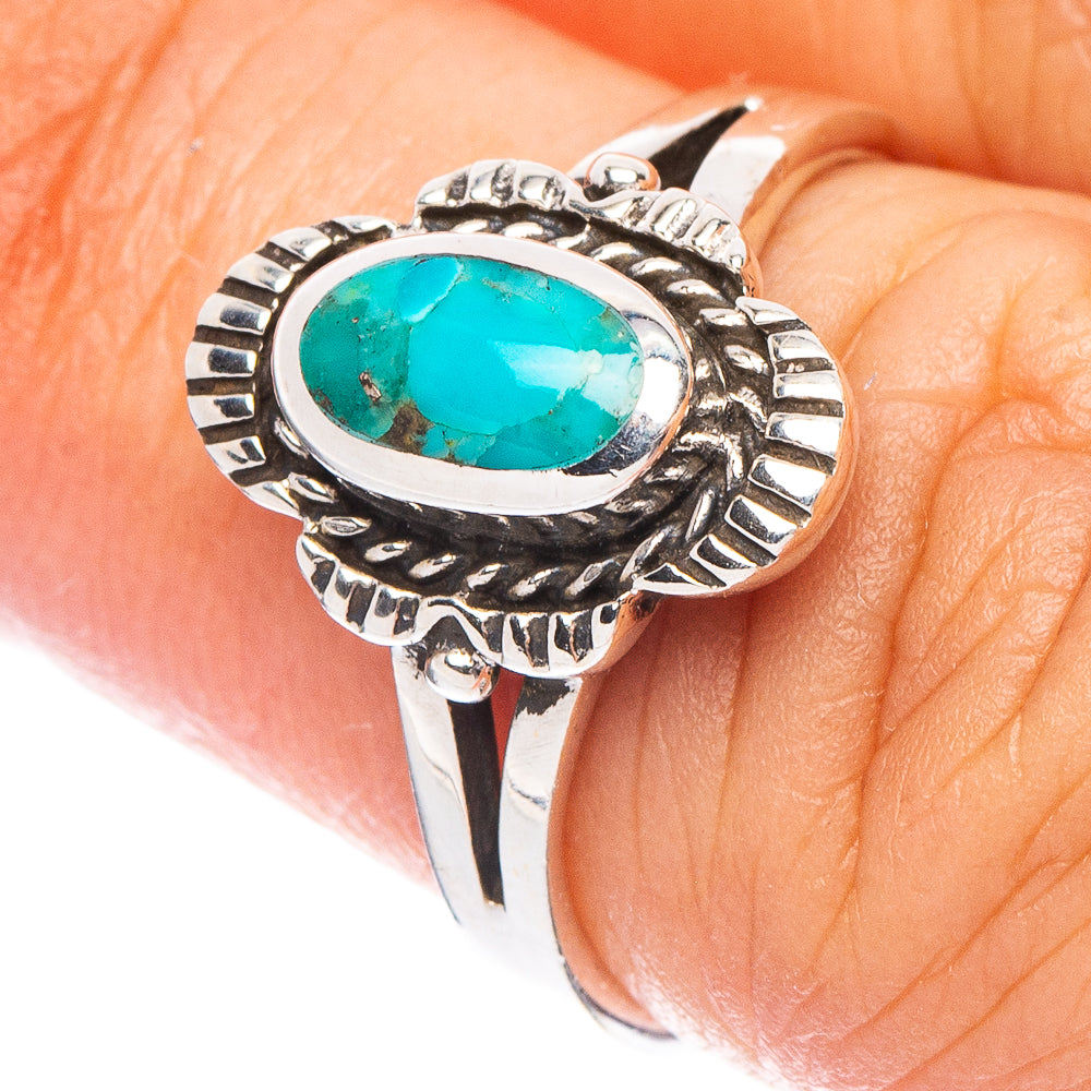 Rare Arizona Turquoise Ring Size 5.75 (925 Sterling Silver) R7334