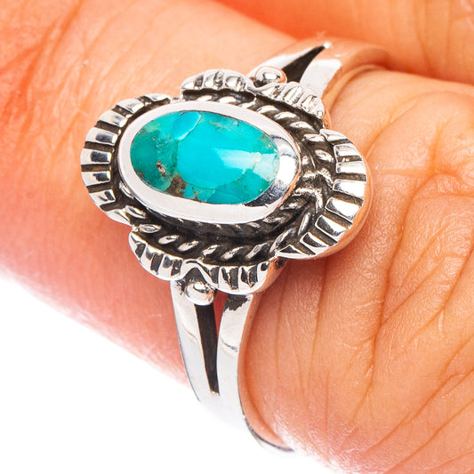 Rare Arizona Turquoise Ring Size 5.75 (925 Sterling Silver) R7334