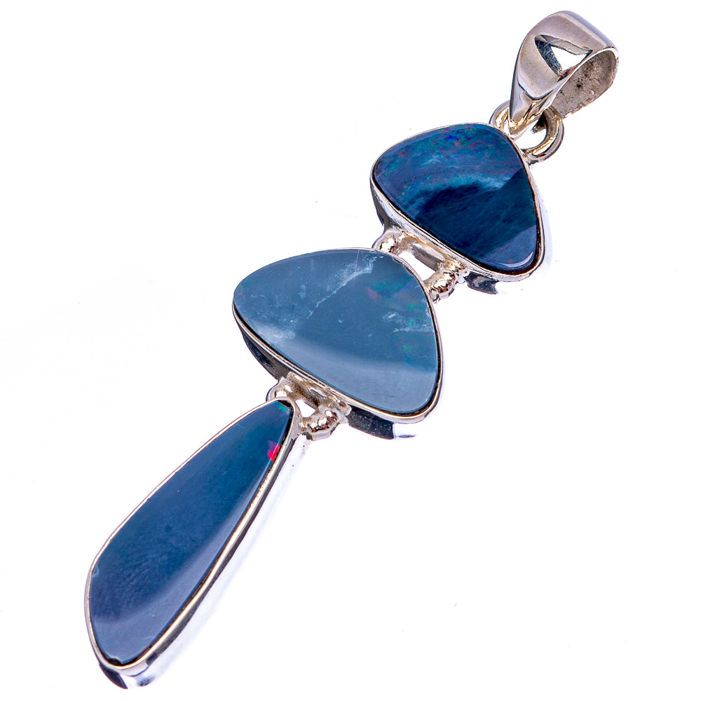 Rare Doublet Opal Pendant 2 1/8" (.925 Sterling Silver)