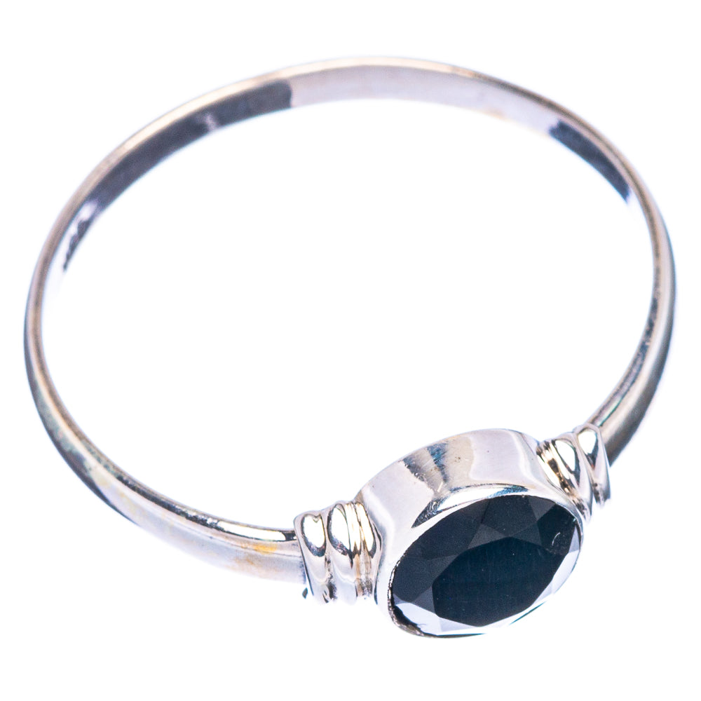 Black Onyx Dainty Ring Size 8.75 (925 Sterling Silver) R146880