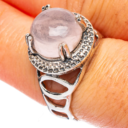 Rose Quartz Ring Size 7.5 (925 Sterling Silver) R4729