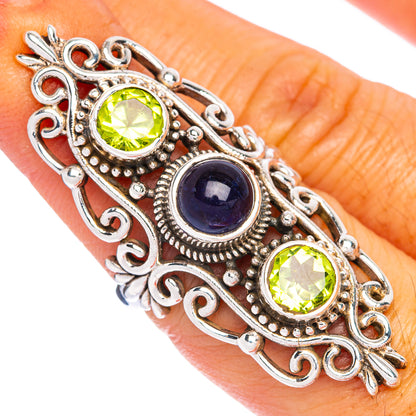 Large Tanzanite, Peridot Ring Size 6.5 (925 Sterling Silver) R144504
