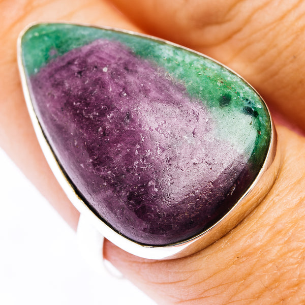Fire Ruby Zoisite Ring Size 9.5 (.925 Sterling Silver)