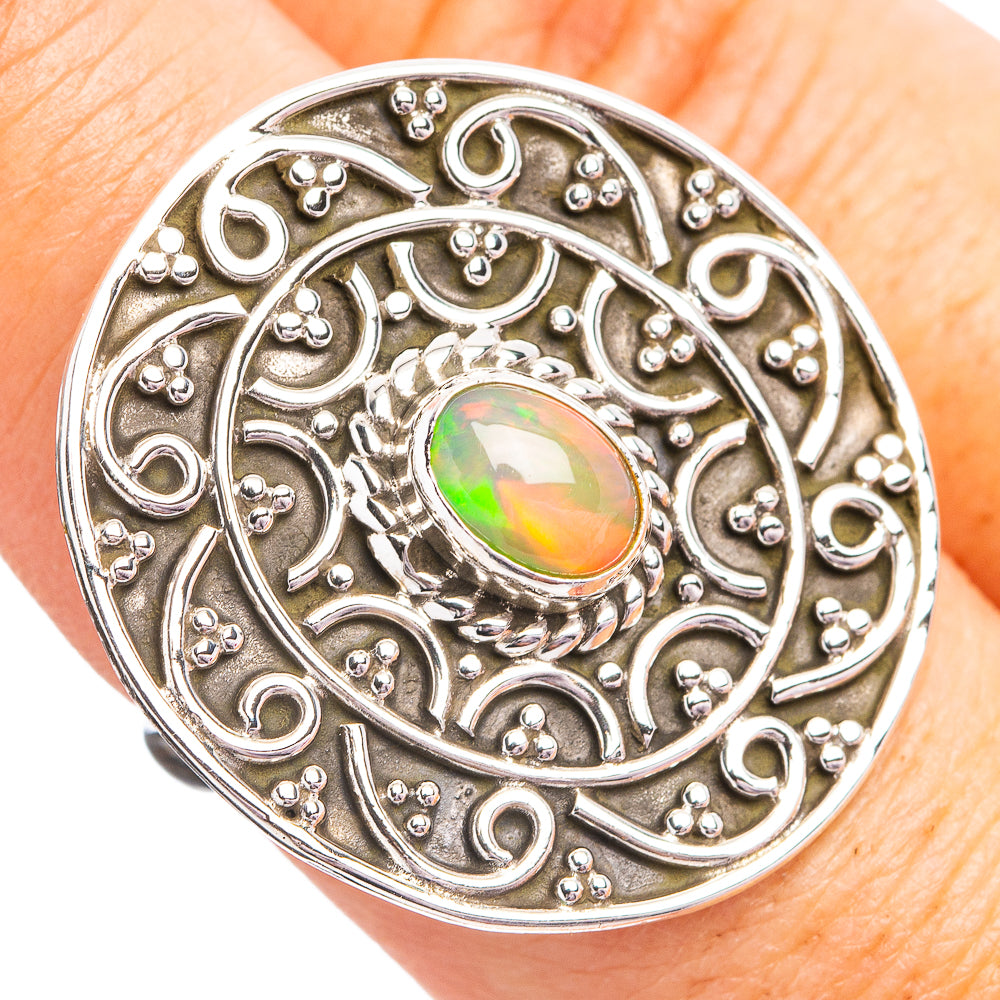 Ethiopian Opal Ring Size 7.75 (.925 Sterling Silver)