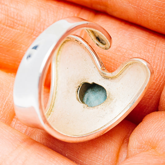 Larimar Ring Size 6 Adjustable (.925 Sterling Silver)
