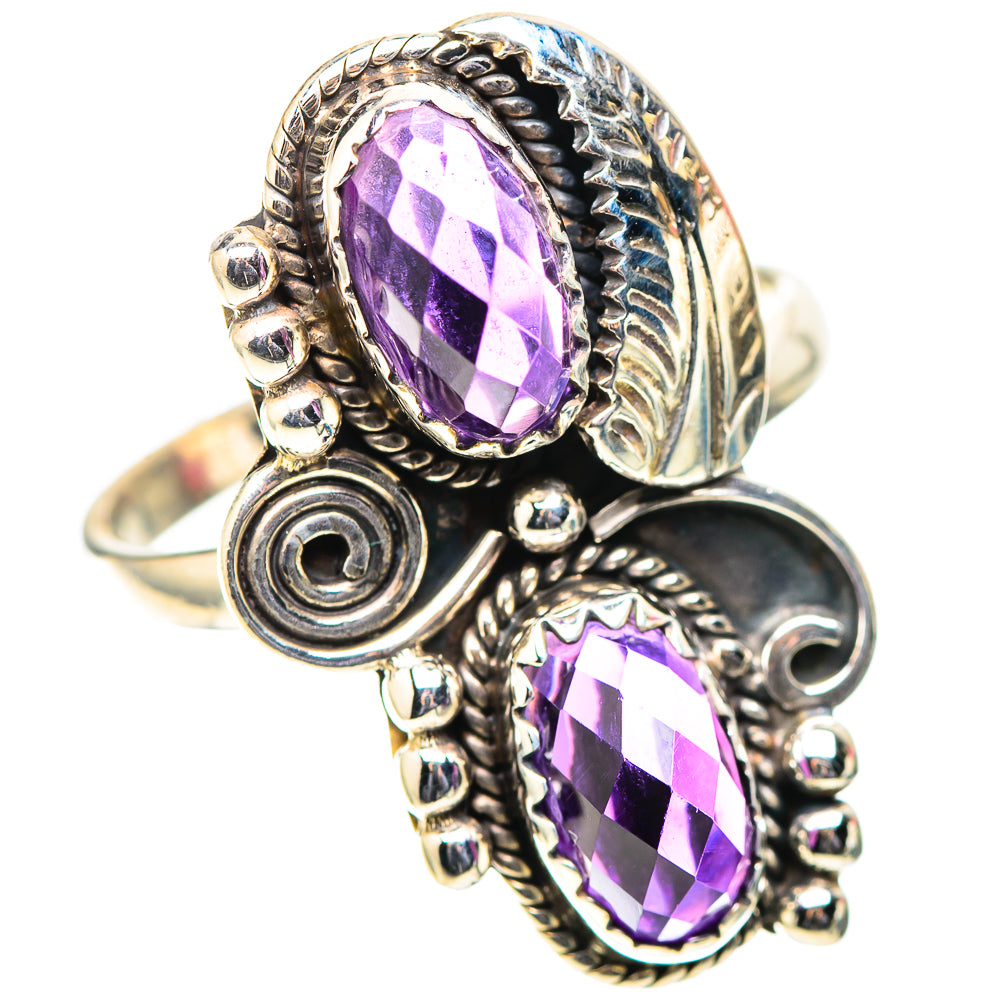 Faceted Amethyst Ring Size 9.75 (925 Sterling Silver) RING138514