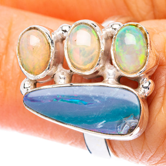 Rare Doublet Opal, Ethiopian Opal Ring Size 6 (925 Sterling Silver) R4383
