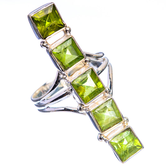 Large Peridot Ring Size 8.75 (925 Sterling Silver) R143011