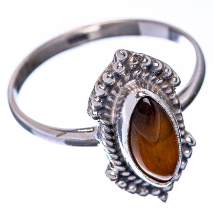 Tiger Eye Dainty Ring Size 7.25 (925 Sterling Silver) R145210