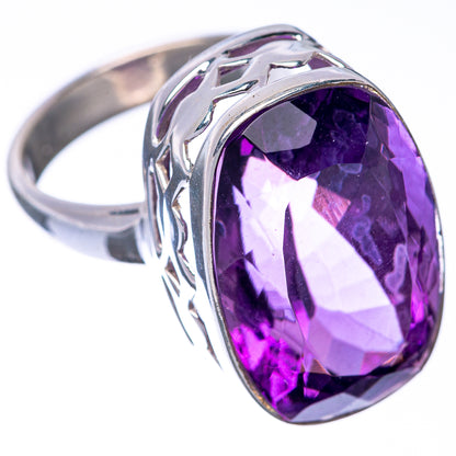 Faceted Premium Amethyst Ring Size 5.5 (925 Sterling Silver) R145148