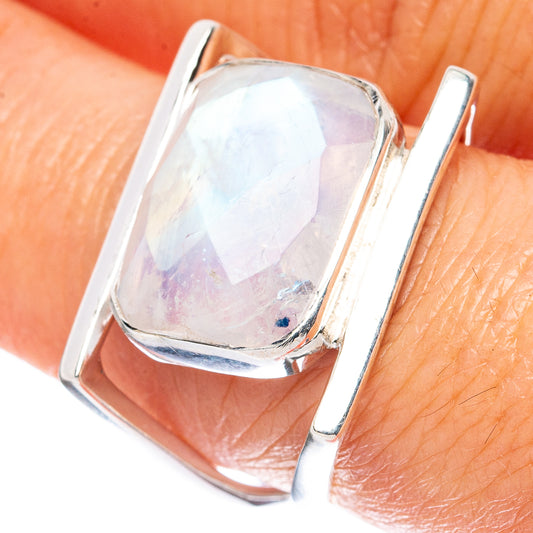 Premium Rainbow Moonstone 925 Sterling Silver Ring Size 7.25 Ana Co R3652
