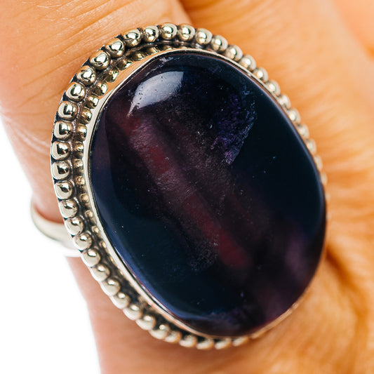 Multi-Fluorite Ring Size 9 (German Silver)