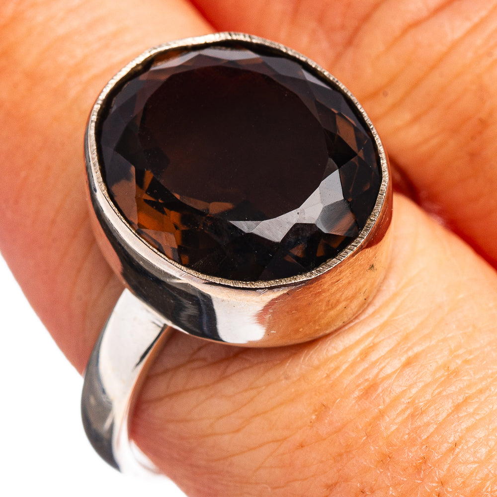 Premium Smoky Quartz Ring Size 9 (.925 Sterling Silver)