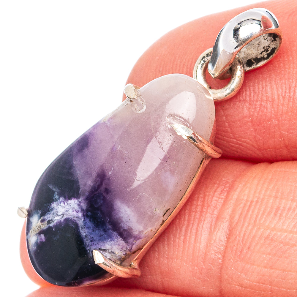Mexican Purple Opal Pendant 1 1/4" (.925 Sterling Silver)
