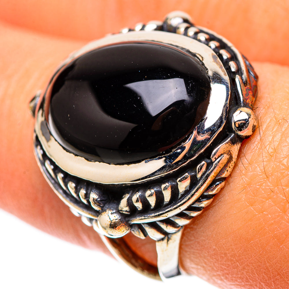 Black Onyx Ring Size 7.5 (925 Sterling Silver) RING138757