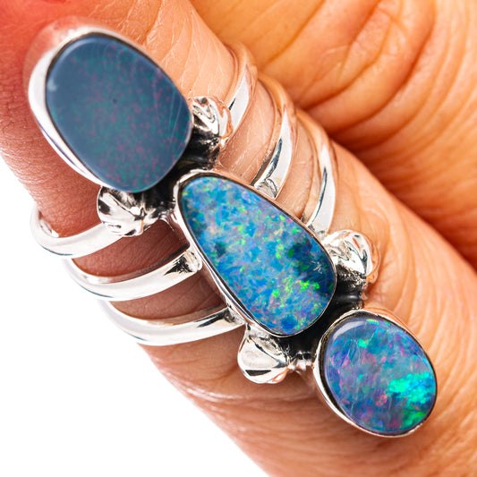 Premium Australian Fire Opal Doublet Ring Size 6 (.925 Sterling Silver)