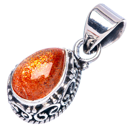 Sunstone Pendants 7/8" (925 Sterling Silver) P42318