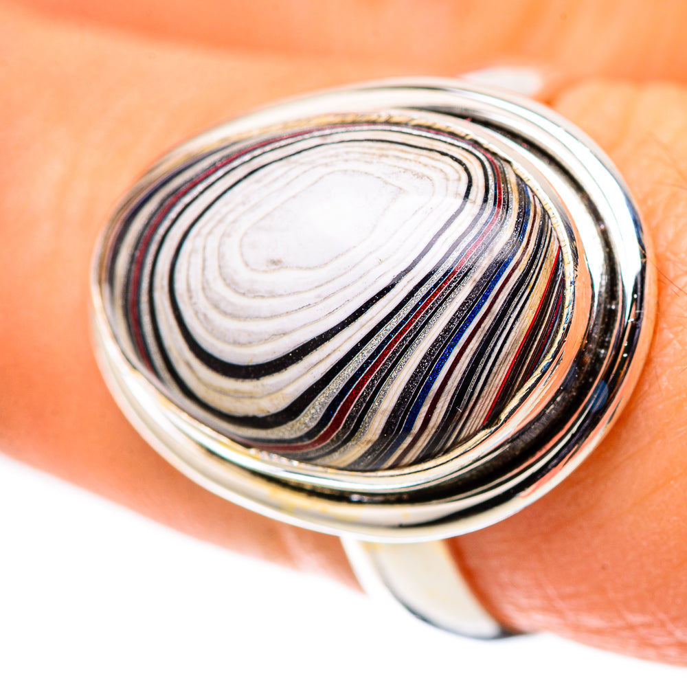 Fordite 925 Sterling Silver Ring Size 7.25 (925 Sterling Silver) RING139441