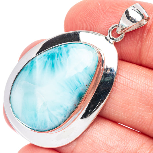 Larimar Pendant 1 3/4" (925 Sterling Silver) P44325