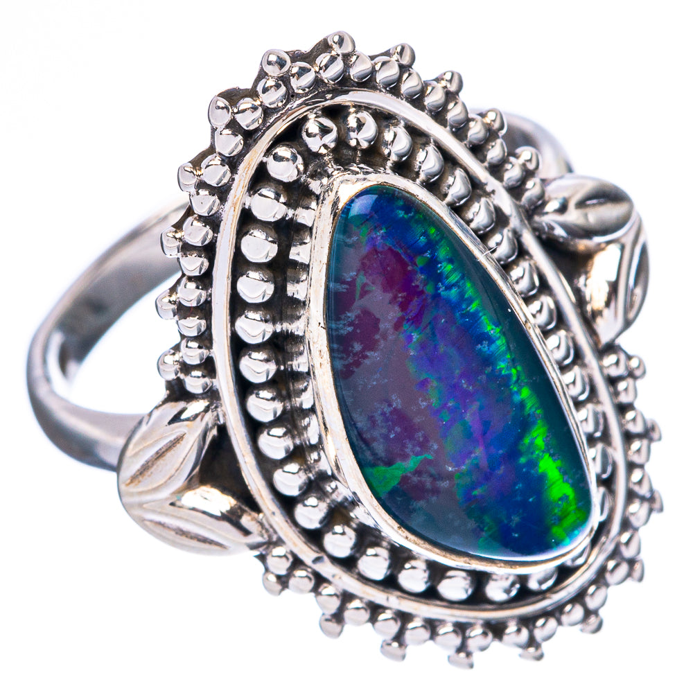 Rare Triple Opal Ring Size 6.75 (925 Sterling Silver) R4298