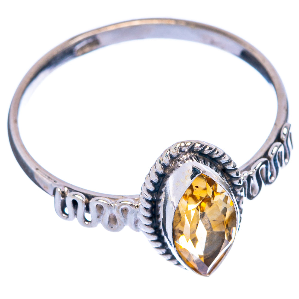 Faceted Citrine Dainty Ring Size 9.5 (925 Sterling Silver) R145431